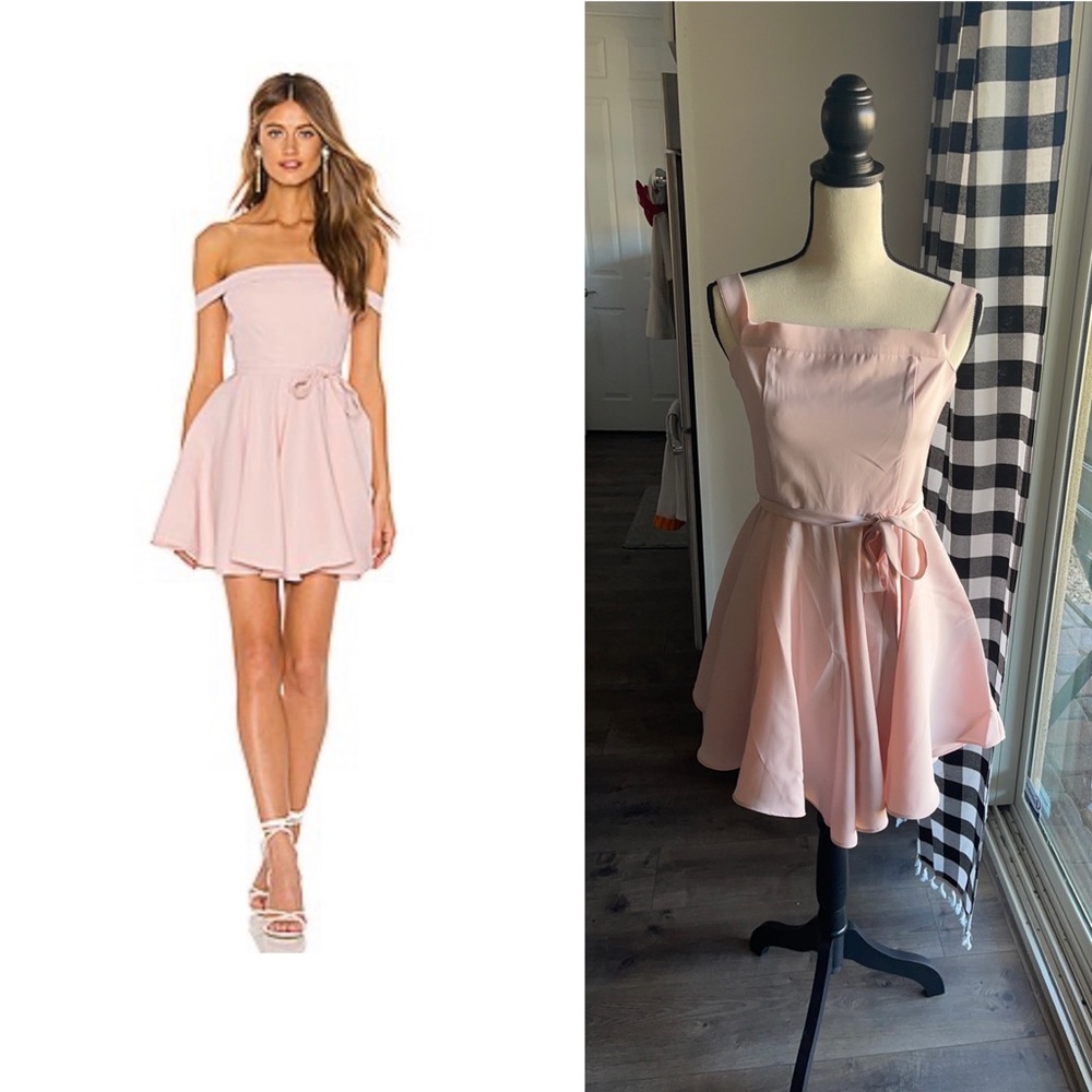 Michael Costello for Revolve Blush Cacey Dress ✨ Size Medium